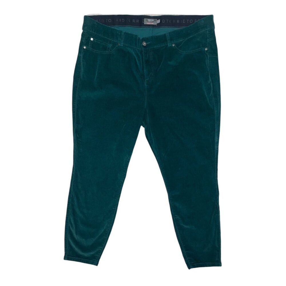 Torrid Bombshell Skinny Corduroy Pants Dark Green 26R